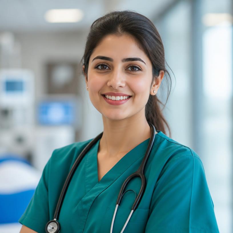Aiza R., registered nurse from Pakistan